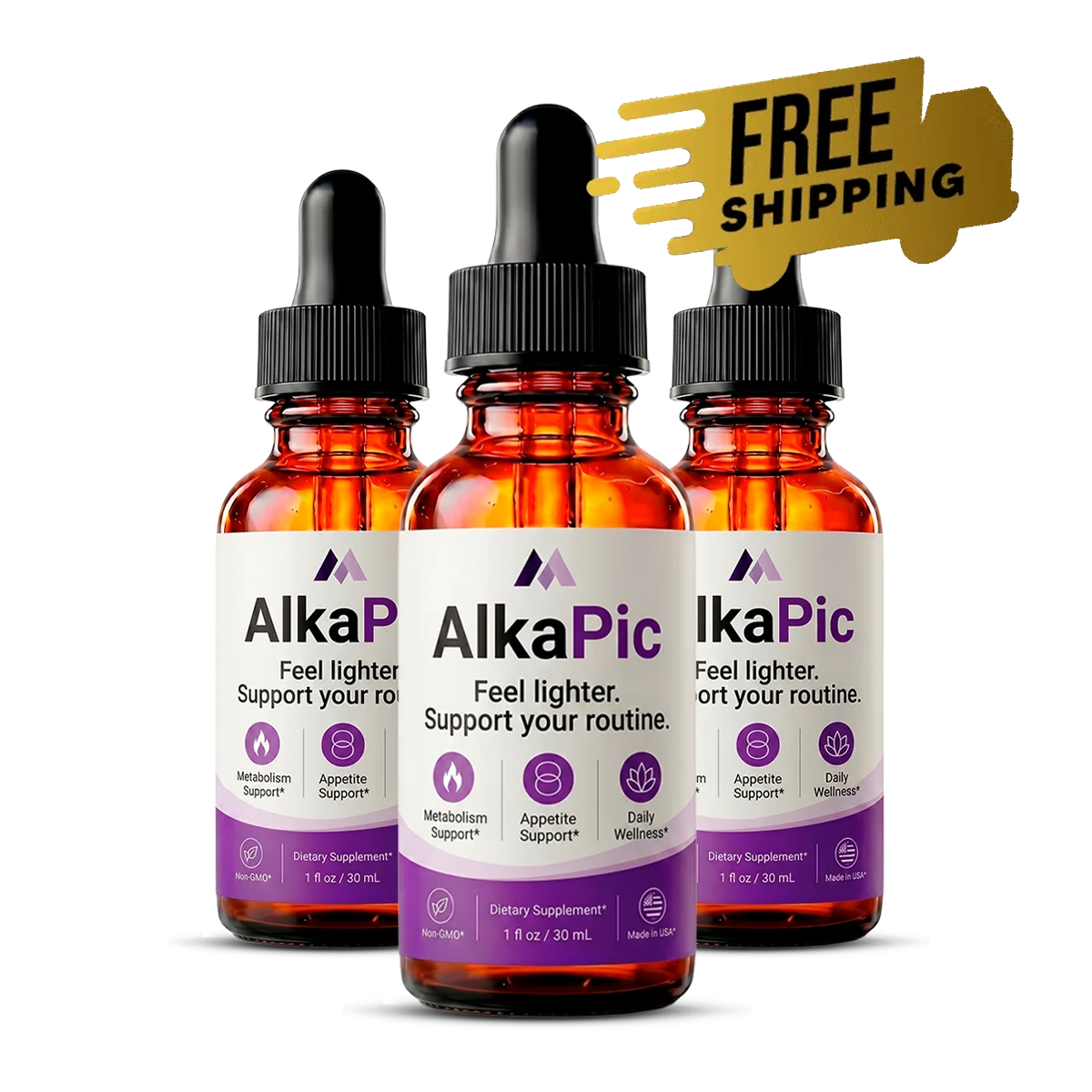 AlkaPic Healthy Weight Management, Metabolism Support, Natural Fat Burning, Appetite Balance & Daily Energy